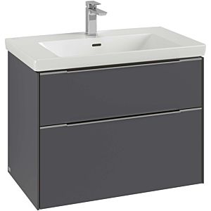 Villeroy and Boch Subway 3.0 vanity unit C574L0VE 77.2x57.6x47.8cm, with LED / handle aluminum glossy, brilliant white