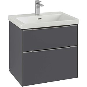 Villeroy and Boch Subway 3.0 vanity unit C57600VF 62.2x57.6x47.8cm, without LED / handle aluminum glossy, pure white
