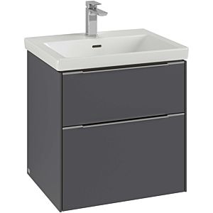 Villeroy and Boch Subway 3.0 vanity unit C57800VR 57.2x57.6x47.8cm, without LED / handle aluminum glossy, graphite