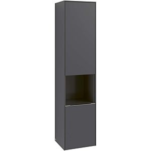 Villeroy and Boch Subway 3.0 cabinet C58801VF 40x171x36.2cm, hinge left / handle Volcano black, pure white