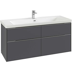 Villeroy and Boch Subway 3.0 vanity unit C60200VE 127.2x57.6x47.8cm, without LED / handle aluminum glossy, brilliant white