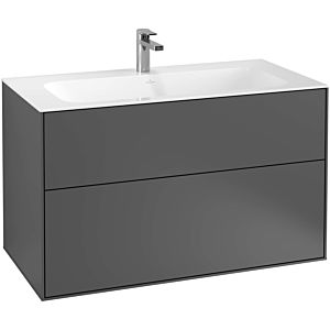 Villeroy and Boch Finion vanity unit F02000PH 99.6x59.1x49.8cm, Glossy Black Lacquer