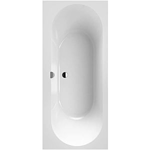 Villeroy and Boch Oberon 2.0 rectangular bathtub UBQ170OBR2DV-RW 170 x 75 cm, central drain, stone white