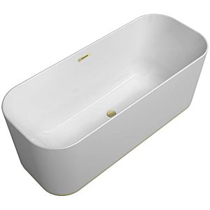 Villeroy and Boch Finion rectangular 177FIN7N200V2RW 170 x 70 cm, water inlet, design ring, stone white, champagne