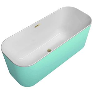 Villeroy & Boch Finion freestanding bathtub 177FIN7N2BCV101 170x70cm, water inlet, design ring, apron Color on Demand, white, champagne