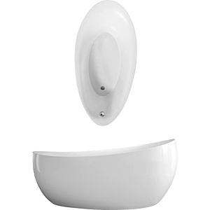 Villeroy and Boch Aveo special UBQ194AVE9T1VRW 190 x 95 cm, free-standing, rimless, with trio, stone white