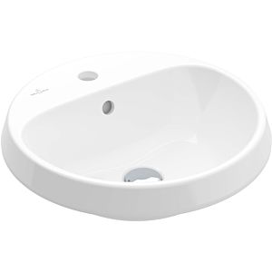Villeroy et Boch Architectura lavabo à encastrer 5A654601 d= 45cm, rond, avec trou pour robinetterie, sans trop-plein, blanc