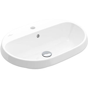 Villeroy and Boch Architectura MetalRim built-in washbasin 5A666101 60x45cm, oval, with tap hole, without overflow, white