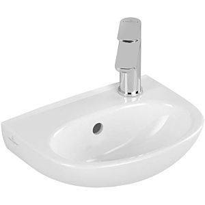 Villeroy et Boch O.novo lavabo 43403R01 36x27,5cm, ovale, avec trop-plein, trou à droite percé, blanc