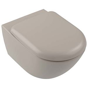 Villeroy &amp; Boch Antao wall-mounted washdown toilet 4674T0AM horizontal outlet, with TwistFlush, Almond c-plus