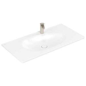 Villeroy &amp; Boch Antao vanity washbasin 1000x500mm square 4A76ABRW 1HL. with reduced ÜL. Stone White cplus