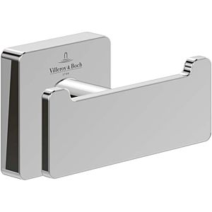 Villeroy and Boch Elements Striking double towel hook TVA15201200061 chrome, 80x44x45mm