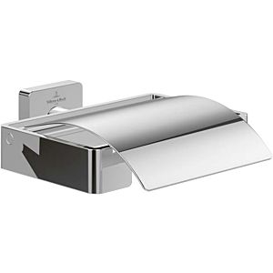 Porte-papier toilette Villeroy et Boch Elements Striking TVA15201300061 131x45x115mm, avec couvercle, chromé