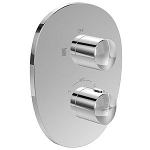 Villeroy and Boch Antao trim set TVS11100100061 concealed thermostat with one-way volume control, chrome