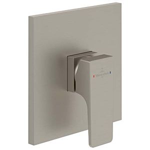 Villeroy and Boch Architectura Square final installation set TVS12500200064 concealed fitting, wall mounting, brushed nickel black
