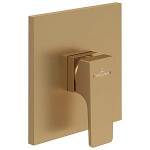 Villeroy and Boch Architectura Square trim set TVS12500200076 concealed fitting, wall mounting, brushed gold