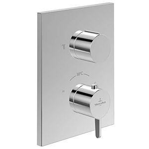 Villeroy and Boch Conum trim set TVS12700200061 concealed thermostat with two-way volume control, wall mounting, chrome