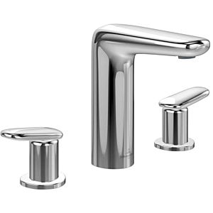 Villeroy and Boch Antao three-hole basin mixer TVW11100100061 fixed spout, with push-open waste set, chrome