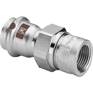 Viega Temponox screw connection 812157 18 mm x Rp 2000 / 801 , steel, rustproof, Rp thread, SC-Contur