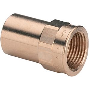 Viega Sanpress plug-in piece 117481 22 mm x Rp 3/4, gunmetal or silicon bronze, Viega end