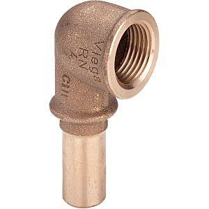 Viega Sanpress insertion angle 308001 15 mm x Rp 2000 / 2, 90 °, gunmetal or silicon bronze, insertion end