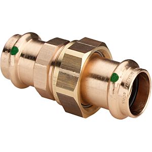 Viega Sanpress screw connection 126148 15 mm, gunmetal or silicon bronze, flat sealing, SC-Contur