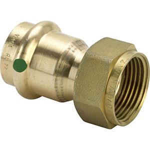 Viega Sanpress screw connection 265700 28 mm x G 2000 2000 / 4, gunmetal or silicon bronze, flat sealing, SC-Contur