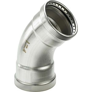 Viega Sanpress Inox XL elbow 482671 108 mm, 45 °, stainless steel, SC-Contur