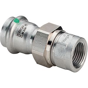 Viega Sanpress Inox screw connection 437480 18mmxRp 3/4, stainless steel, flat sealing, SC-Contur
