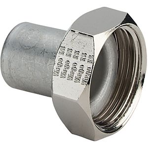 Viega Sanpress Inox screw connection 438180 15mmxG 3/4, stainless steel, flat sealing, SC-Contur