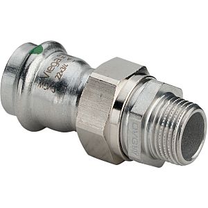 Viega Sanpress Inox screw connection 438258 15mmxR 2000 / 2, stainless steel, flat sealing, SC-Contur