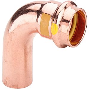 Viega Profipress G elbow 345532 15 mm, 90°, copper, SC-Contur, spigot end