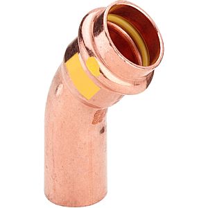 Viega Profipress G elbow 345679 15 mm, 45°, copper, SC-Contur, spigot end