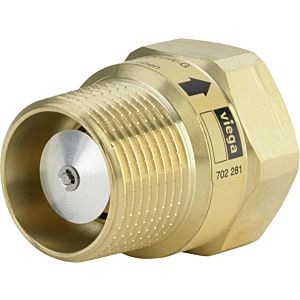 Viega gas flow monitor 617851 Rp/R 1 x 2.5 cbm, brass, type K, independent of position