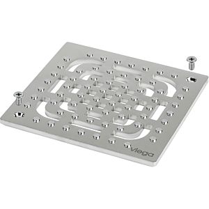 Viega grate 560768 143 x 143 mm, match0, solid, Stainless Steel