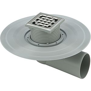 Viega Advantix drain de balcon/terrasse 557072 DN 50, plastique gris, drain horizontal, sans siphon
