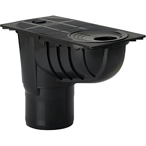 Viega Advantix rainwater drain 586744 DN 100, black plastic, vertical drain