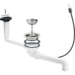 Viega drain valve 699871 G 2000 2000 / 2, plastic white, with Bowden cable 2000 , horizontal overflow
