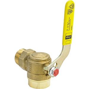 Viega gas meter ball valve 618773 R/Rp 1 x 2.5 cbm, brass, corner, with gas flow monitor K