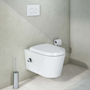 Vitra Options wall washdown WC 5176B003-1684 35.5x57.0cm, white, with bidet function, with integr. Fitting, right