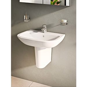 Vitra S20 lavabo 5503L003-0001 60 x 46 cm, blanc, trop-plein / trou pour robinetterie au milieu