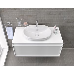 Vitra Metropole lavabo 5943B003-0973 59.5x44.5cm, ovale, sol, avec trou de coulée, blanc, avec trop - plein