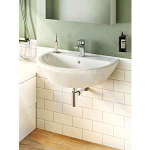 Vitra Integra washbasin 7061L003-0001 65 x 49 cm, white, with overflow / tap hole in the middle