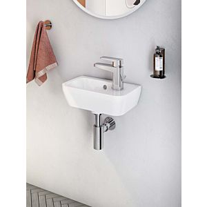 Vitra Integra Handwaschbecken 7091L003-0029 37x22cm, weiß, Becken links, Hahnlochbank rechts, Überlauf, 1 Hahnloch