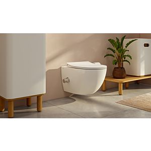 Vitra Aquacare Sento wall hung bidet toilet set 7748B003-6205  with thermostatic valve (right), high-gloss white