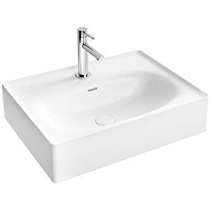 Vitra Equal lavabo 7241B403-0001 60x45cm, avec trou central pour robinet/fente de trop-plein, blanc