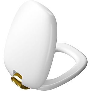 Vitra Plural WC seat 126-001-019 noble white / gold, with soft close, quick release