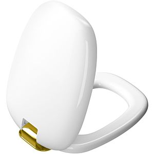 Vitra Plural WC siège 126-003-019 blanc brillant / or, avec fermeture amortie, dégagement rapide