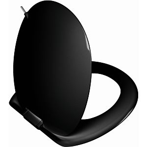 Vitra Istanbul WC seat 166-070-109 black, without LED seat lighting, with automatic lowering, plastic hinges