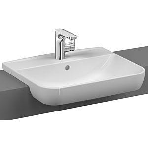 Vitra Sento washbasin 5637B003-0001 53.5x45.5cm, with overflow, central tap hole, white high gloss